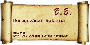 Beregszászi Bettina névjegykártya