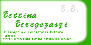 bettina beregszaszi business card